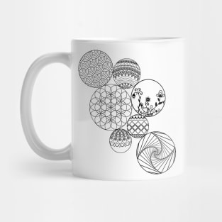 Mandalas, circles and flowers Mug